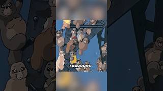 The raccoons transform into humans to fight for their homeland😄part2❤️funny animation shorts [upl. by Goddart]