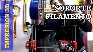 Hacer Soporte Para Rollo de Filamento ABS o PLA Para Impresora 3D 086 [upl. by Ijok]