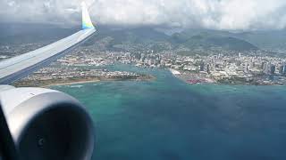 Honolulu Reef Runway takeoff on an Alaska Max9 [upl. by Cuttie]