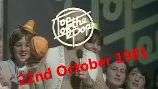 Top of the Pops Chart Rundown  22nd October 1981 Jimmy Savile [upl. by Nosirrah]