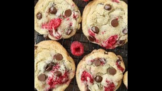 Raspberry Chocolate Chip Cookies [upl. by Nnylatsyrc649]