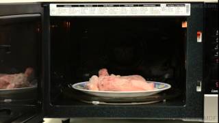 Samsung CE108MDFS Convection Microwave Oven  How To Power Defrost Chicken [upl. by Cohin]