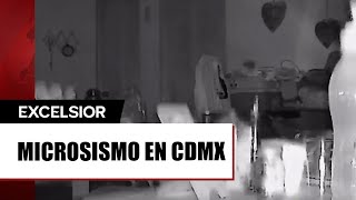 ¡Estuvo fuerte Así fue el brusco movimiento por microsismo en CDMX [upl. by Burgwell]