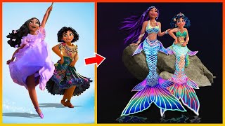 Isabela And Mirabel Madrigal Glow Up Into Mermaid Princess  Encanto Transformation [upl. by Brower653]