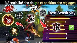 Top 3 des meilleurs paramètres HUD personnalisés 😈 Free Fire Nouvelle sensibilité du tir à la tête [upl. by Eimaral384]