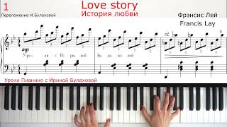 LOVE STORY ИСТОРИЯ ЛЮБВИ Piano на пианино ноты Фрэнсис Лей Francis Lay Очень красивая музыка пианино [upl. by Sire589]