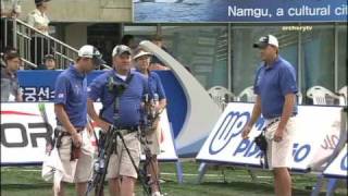 USA v Russia – compound mens team gold  Ulsan 2009 World Archery Championships [upl. by Caravette]