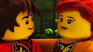 All Kai amp Skylor Scenes  Ninjago Season 4 Tournament of Elements [upl. by Ellenar]