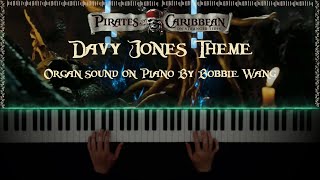 Davy Jones Theme  Organ Sound on Piano  Pirates of the Caribbean  Synthesia Piano Cover Tutorial [upl. by Attekahs616]