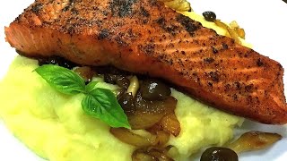 RestaurantStyle Pan Seared Salmon  Salmon Recipe [upl. by Georgina]