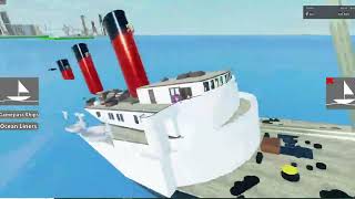 Roblox Ship Simulator LUSITANIA HITS ICEBERG [upl. by Ardith]