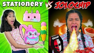 🔥 JOLO CHIP🔥 VS STATIONERY CHALLENGE  Paris Lifestyle [upl. by Nailil]