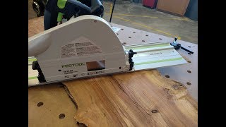 Festool TS75 Track Saw First Test Cutting a Milled Slab [upl. by Lorraine]