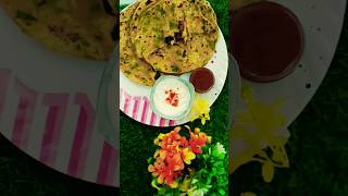 😋😋 palak k parathe recipe🤤 viralvideo tranding trend viralvideo youtubeshortsytshorts [upl. by Aaberg]