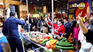 Démonstration de vente à la foire de Paris avec le roi de la gouaille [upl. by Kemppe]