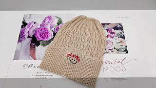 Customized Winter Beanie Outfit Basic Ribbed Knit Hat Trendy Headwear for Women [upl. by Ahsirak]