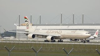 Etihad Airways Airbus A340642 A6EHI departure at Munich Airport München Flughafen [upl. by Attirehs]