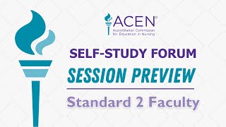 ACEN SelfStudy Forum Session Preview Standard 2 [upl. by Marisa]