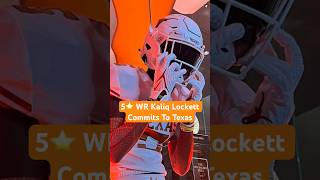 JUST IN Alabama Recruiting Target 5Star WR Kaliq Lockett Commits To The Texas Longhorns shorts [upl. by Wimsatt]