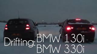 Drifting  BMW 130i vs BMW 330i  Hartvoorautosnl English subtitled [upl. by Gauntlett]