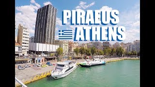 Piraeus Athens Greece Walking Tour Of The City Center To The Port [upl. by Lednem]