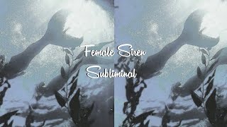 ‧͙⁺˚･༓☾Female Siren Subliminal Requested☽༓･˚⁺‧͙ [upl. by Granese]