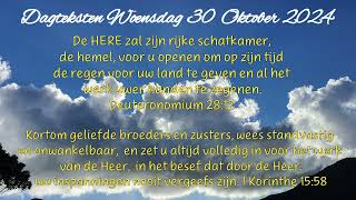 Dagteksten amp Gebed Woensdag 30 Oktober 2024 [upl. by Fesuoy817]