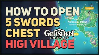 Higi Village 5 Swords Chest Puzzle Genshin Impact [upl. by Perseus]