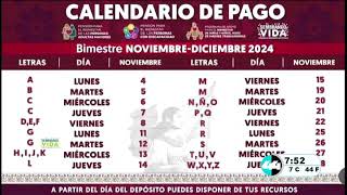 Calendario de pago Bienestar [upl. by Alleon556]