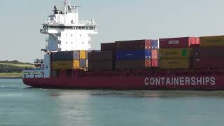 CONTAINERSHIPS VIII 155 X 22m leaving Rotterdam port Monday 29 July 2024 [upl. by Enelrihs]