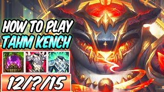 Best DMG as Tank  HOW TO PLAY TAHM KENCH TOP GUIDE ARCANA SKIN  Build amp Runes  League of Legends [upl. by Decrem]