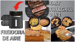 FREIDORA de AIRE EASY FRYampGRILL de MOULINEX 🌟  RECETAS a la PARRILLA en AIRFRYER🔥  COMPARATIVA [upl. by Ivatts]