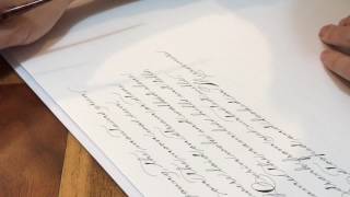 Real Time Spencerian  Calligraphy By Hoang [upl. by Demmy409]