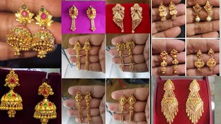 Gold earrings collection  trendy jhumka designs [upl. by Grimbal76]