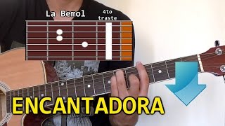 Como tocar Encantadora de Yandel en Guitarra  Tutorial [upl. by Verlie718]