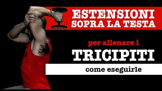 Estensioni sopra la testa con manubri per lallenamento dei tricipiti Come eseguirle [upl. by Opportina]