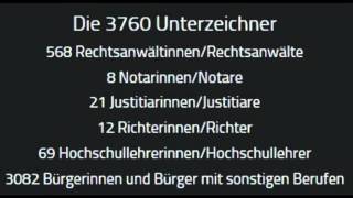 Rechtsanwälte gegen Totalüberwachung  Hamburger Erklärung 141013 [upl. by Dranrev684]