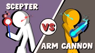 Supreme Duelist Stickman Animation Scepter vs Arm Cannon [upl. by Akiram]