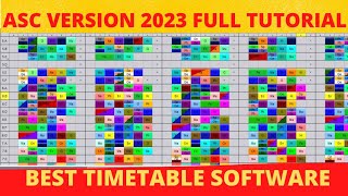 Best TimeTable Generating Software For Schools and Colleges I ASC TUTORIAL I VERSION 2023 [upl. by Bradman]