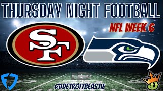 San Francisco 49ers at Seattle Seahawks TNF  DFS Showdown Lineups [upl. by Esom]