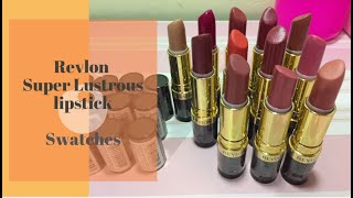 Revlon Super Lustrous Lipstick Swatches [upl. by Analra]