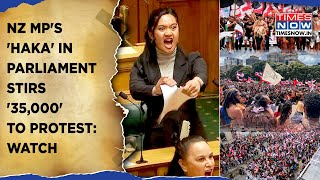 New Zealand MPs Haka Stirs 35000 To March For Maori Rights Watch  Parliament Protest Spill [upl. by Eiramac611]