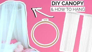 DIY CANOPY PRINCESS BED  HOW TO HANG  Laci Jane [upl. by Bridget198]