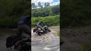 BMW GS WATER CROSSING FAIL [upl. by Ayotna]