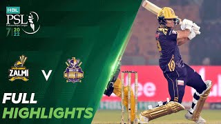 Full Highlights  Peshawar Zalmi vs Quetta Gladiators  Match 22  HBL PSL 7  ML2T [upl. by Bernadette]