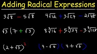 Adding and Subtracting Radical Expressions With Square Roots and Cube Roots [upl. by Azmah]