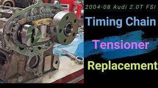 How to Replace the Rear Timing Chain amp Tensioner on an Audi Volkswagen 200408 FSI  Chain Noise [upl. by Enajiram]