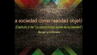 La construcción social de la realidadBerger y LuckmannLa sociedad como realidad objetivaParte2 [upl. by Blodgett553]