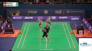 Badminton Daniel LUNDGAARDMads VESTERGAARD VS Daniel HESS Marvin SEIDEL QF HYLO OPEN 2024 [upl. by Hartnett]