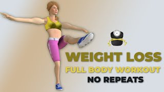 8 MIN WEIGHT LOSS FULL BODY WORKOUT  NO REPEATS [upl. by Conlon]